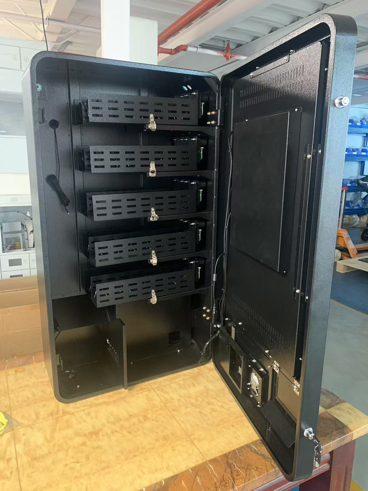 Krato VM-M02 open door showing spiral coil rows